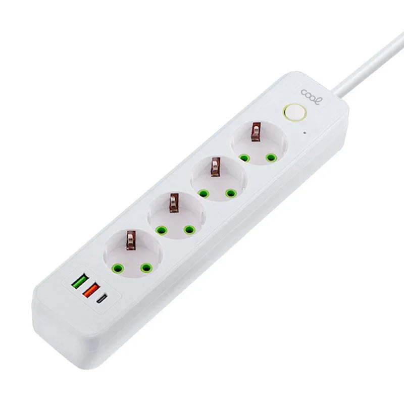 Cargador Universal Multipuerto COOL (Regleta 7 Puertos) Blanco - PixelPlaza