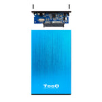 Caja externa TooQ tqe - 2527bl para HDD 2.5 pulgadas 9.5mm SATA 3 USB 3.0 - 3.1 azul