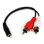 Cable mini jack 3.5mm startech 0.15m · macho - hembra