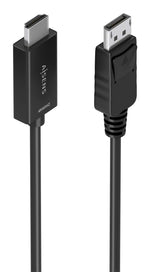 Cable Conversor Aisens A125-0892/ DisplayPort Macho - HDMI 4K Macho/ 1m/ Negro