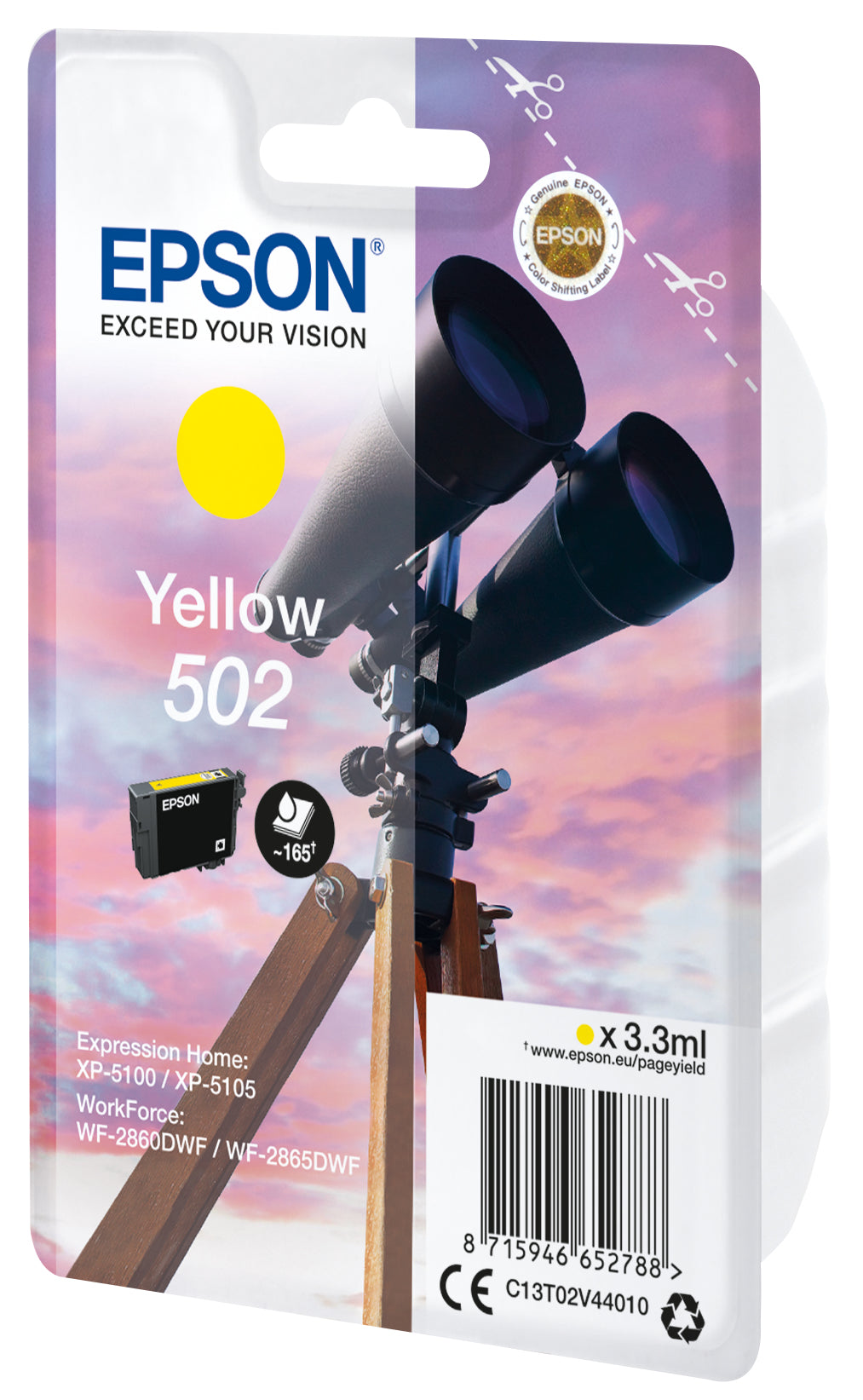Cartucho tinta Epson t02v440 502 amarillo
