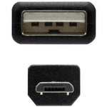 Cable USB 2.0 Nanocable 10.01.0503/ USB Macho - MicroUSB Macho/ 3m/ Negro - PixelPlaza
