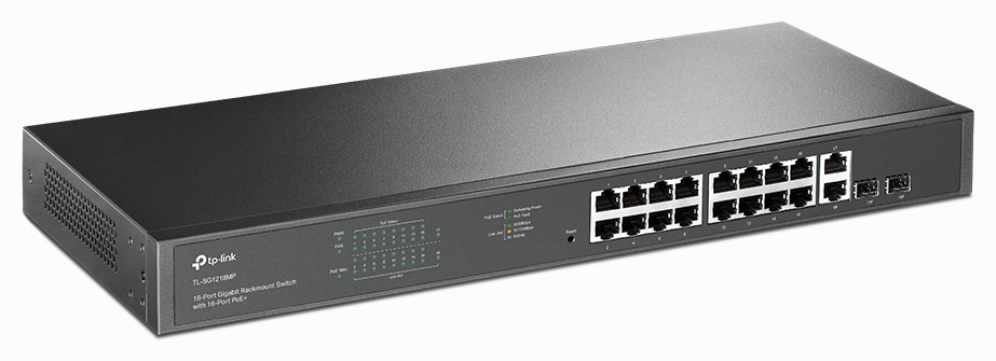 TP-Link TL-SG1218MP switch No administrado Gigabit Ethernet (10/100/1000) Energía sobre Ethernet (PoE) 1U Negro