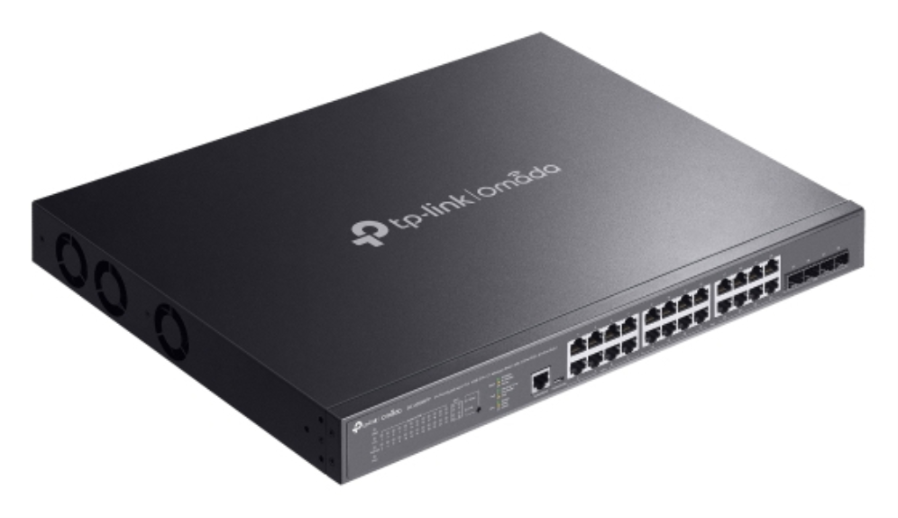 TP-Link Omada SG3428XMPP switch Gestionado L2+ Gigabit Ethernet (10/100/1000) Energía sobre Ethernet (PoE) 1U Negro