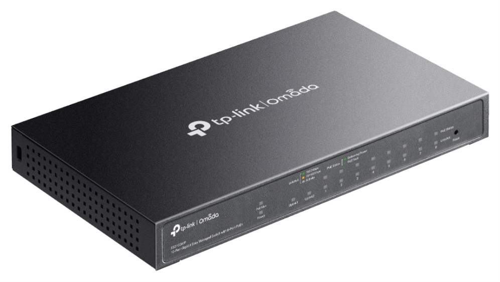 TP-Link Omada ES210GMP switch Gestionado Gigabit Ethernet (10/100/1000) Energía sobre Ethernet (PoE) Negro