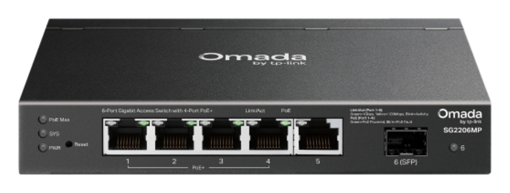 TP-Link Omada SG2206MP switch L2 Gigabit Ethernet (10/100/1000) Energía sobre Ethernet (PoE)