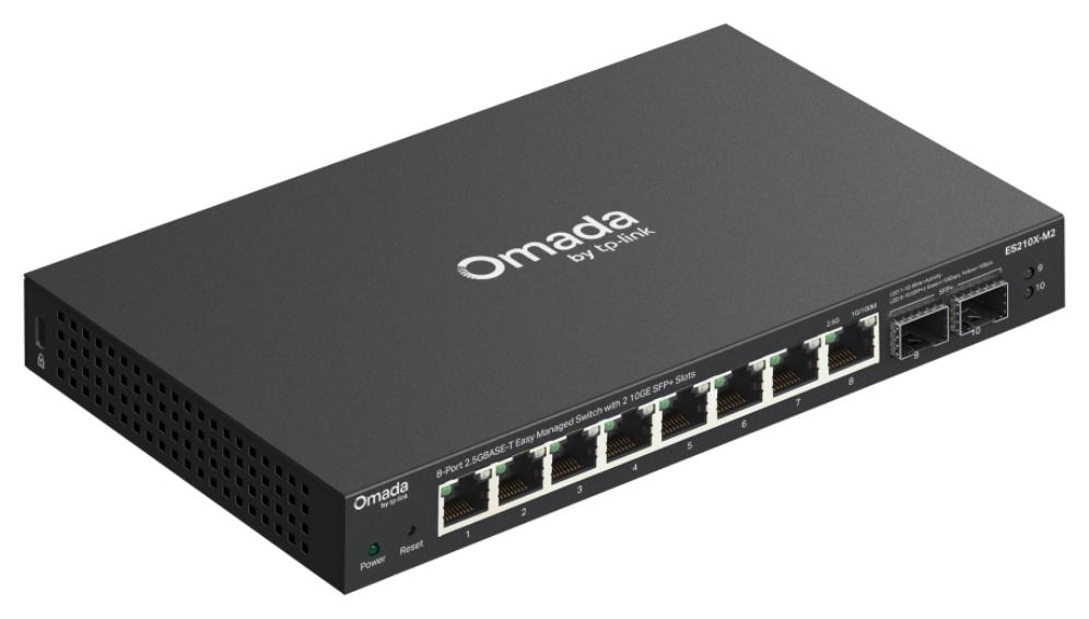 TP-Link ES210X-M2 switch Gestionado 2.5G Ethernet (100/1000/2500) Montaje en pared/escritorio Negro