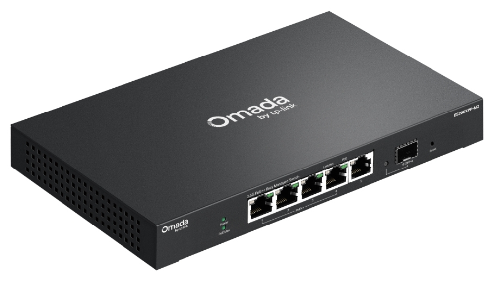 TP-Link ES206XPP-M2 switch Gestionado L2 2.5G Ethernet (100/1000/2500) Energía sobre Ethernet (PoE) Montaje en pared/esc