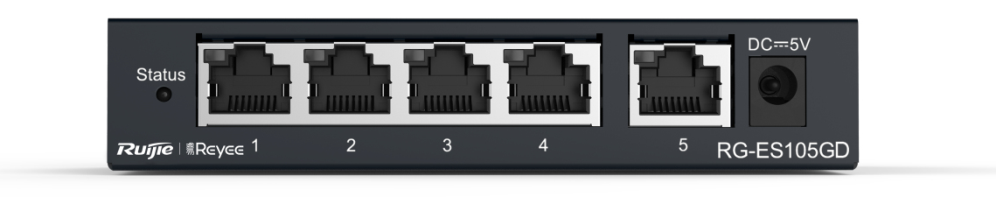 Ruijie Networks RG-ES105GD switch No administrado Gigabit Ethernet (10/100/1000) Negro