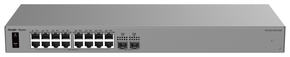 Ruijie Networks RG-ES216GC2MS switch Gestionado L2 Gigabit Ethernet (10/100/1000) Gris