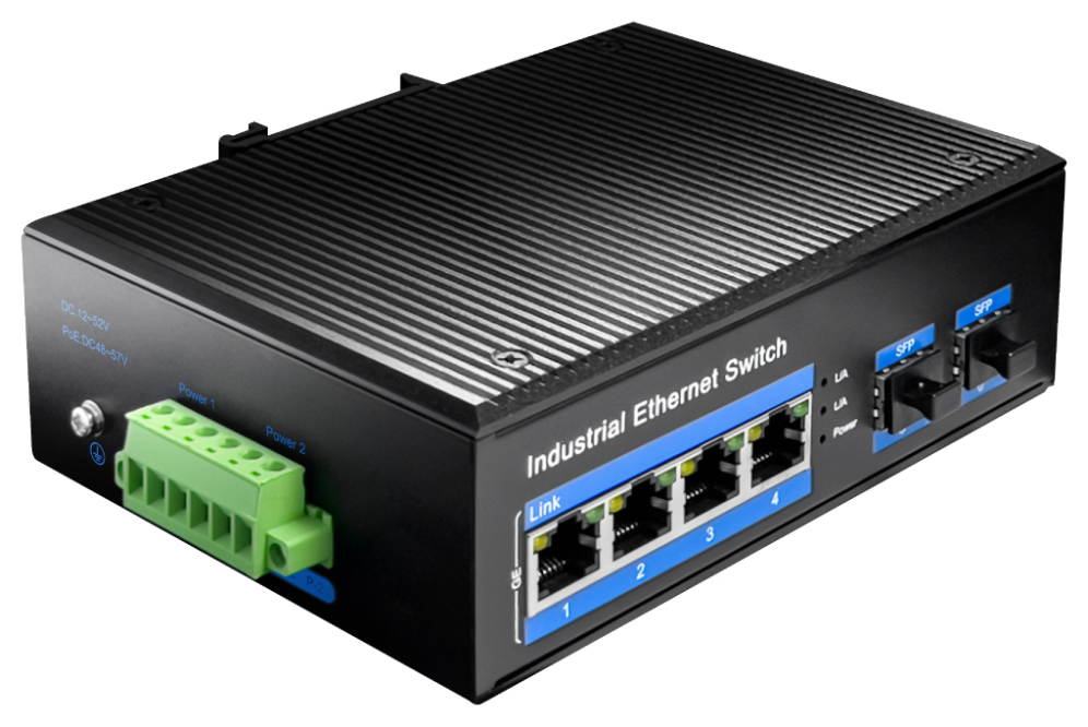 Cudy IG1004S2P switch No administrado Gigabit Ethernet (10/100/1000) Energía sobre Ethernet (PoE) Negro