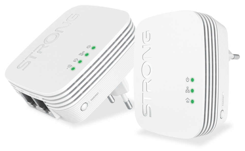 Strong POWERLWF600DUOMINI adaptador de red PowerLine 600 Mbit/s Ethernet WiFi Blanco 2 pieza(s)
