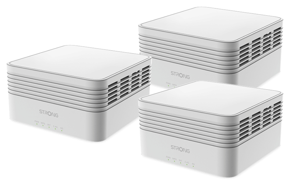 Strong MESHTRIAX3000 sistema Wi-Fi Mesh (Wi-Fi en malla) Doble banda (2,4 GHz / 5 GHz) Wi-Fi 6 (802.11ax) Blanco 3 Inter