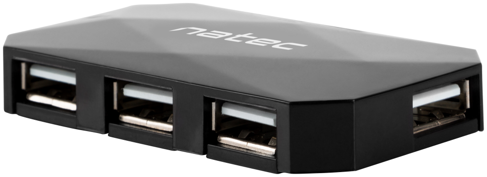 Natec NHU-0647 hub de interfaz USB 2.0 480 Mbit/s Negro