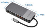 Ewent EW1156 base para portátil y replicador de puertos Alámbrico USB 3.2 Gen 1 (3.1 Gen 1) Type-C Aluminio