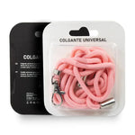 Cordón Colgante COOL Universal con Tarjeta para Smartphone Rosa - PixelPlaza