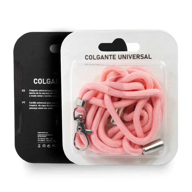 Cordón Colgante COOL Universal con Tarjeta para Smartphone Rosa - PixelPlaza