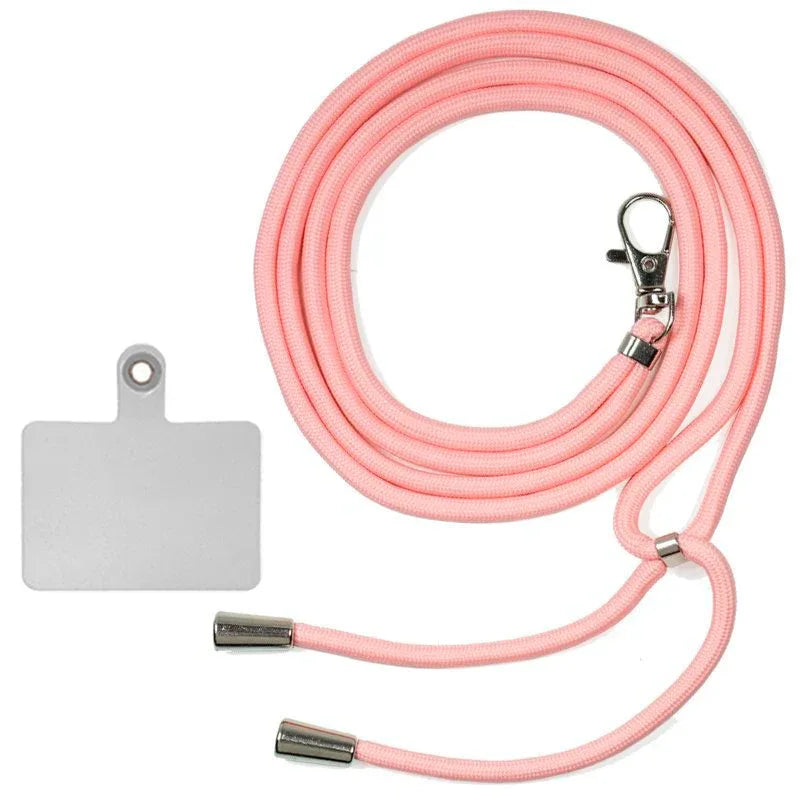 Cordón Colgante COOL Universal con Tarjeta para Smartphone Rosa - PixelPlaza