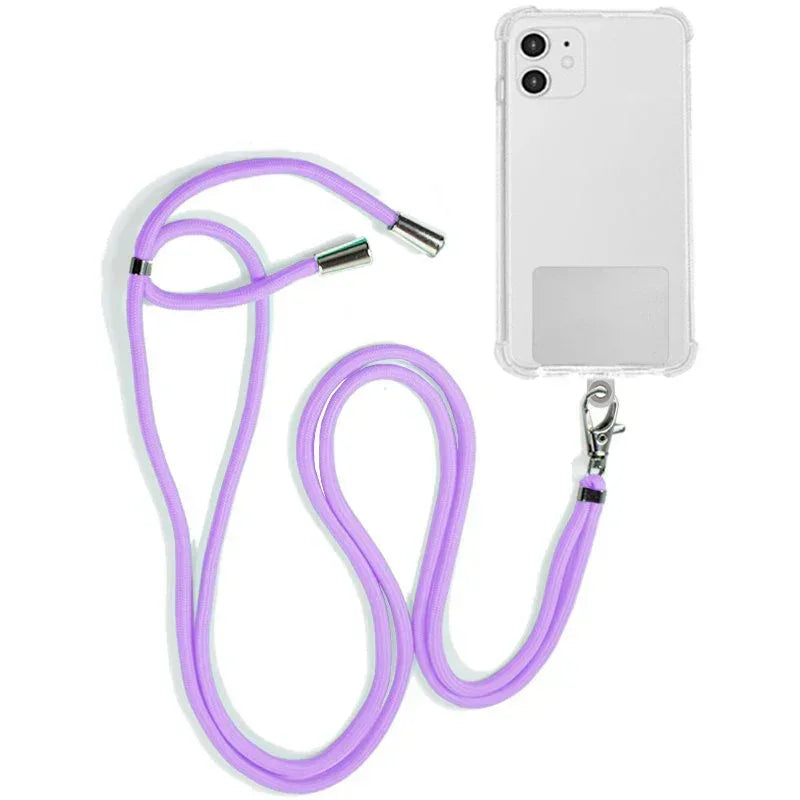 Cordón Colgante COOL Universal con Tarjeta para Smartphone Violeta - PixelPlaza