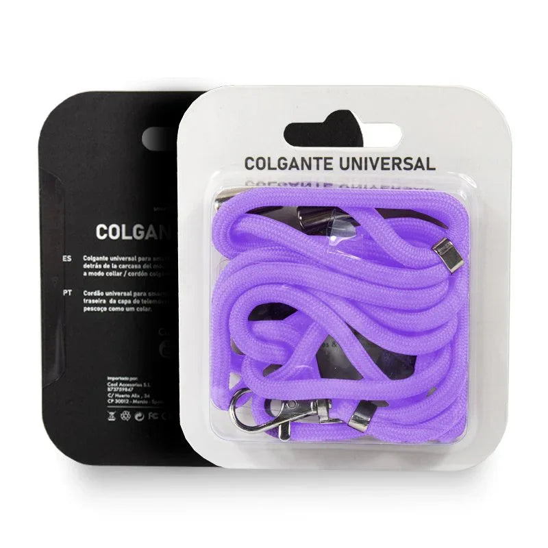 Cordón Colgante COOL Universal con Tarjeta para Smartphone Violeta - PixelPlaza