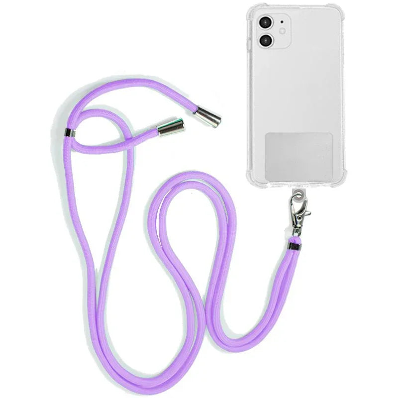 Cordón Colgante COOL Universal con Tarjeta para Smartphone Violeta - PixelPlaza