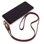 Cordón Colgante Polipiel COOL Universal con Tarjeta para Smartphone Marrón - PixelPlaza