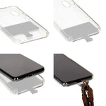 Cordón Colgante Polipiel COOL Universal con Tarjeta para Smartphone Marrón - PixelPlaza