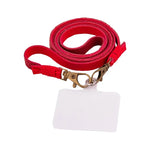 Cordón Colgante Polipiel COOL Universal con Tarjeta para Smartphone Rojo - PixelPlaza