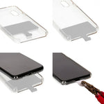 Cordón Colgante Polipiel COOL Universal con Tarjeta para Smartphone Rojo - PixelPlaza
