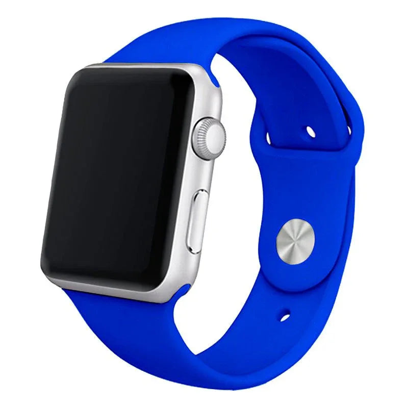 Correa COOL para Apple Watch Series 1 / 2 / 3 / 4 / 5 / 6 / 7 / 8 / 9 / SE (38 / 40 / 41 mm) Goma Azul - PixelPlaza