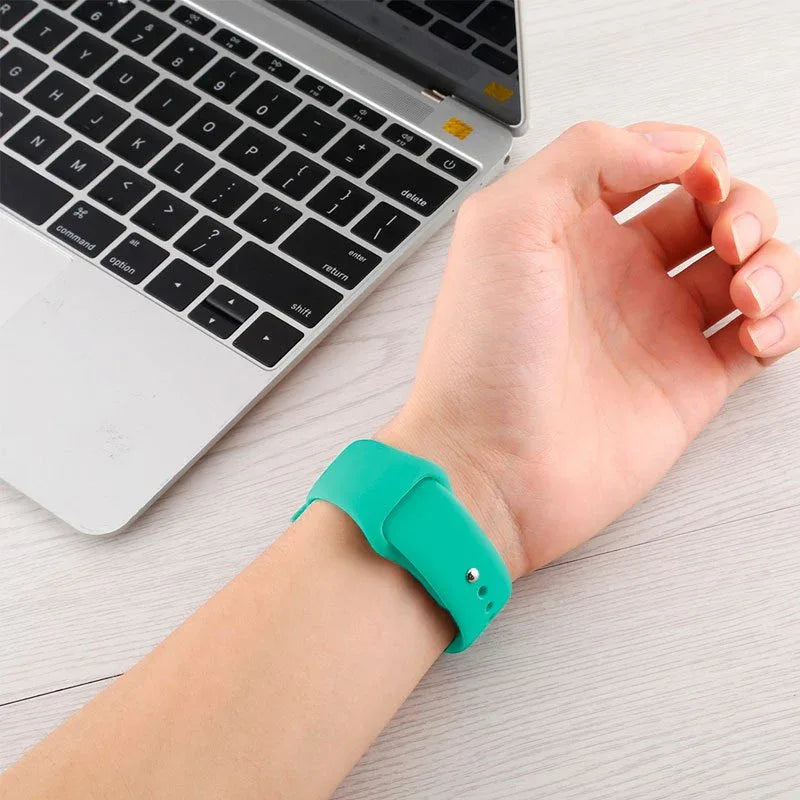 Correa COOL para Apple Watch Series 1 / 2 / 3 / 4 / 5 / 6 / 7 / 8 / 9 / SE (38 / 40 / 41 mm) Goma Mint - PixelPlaza