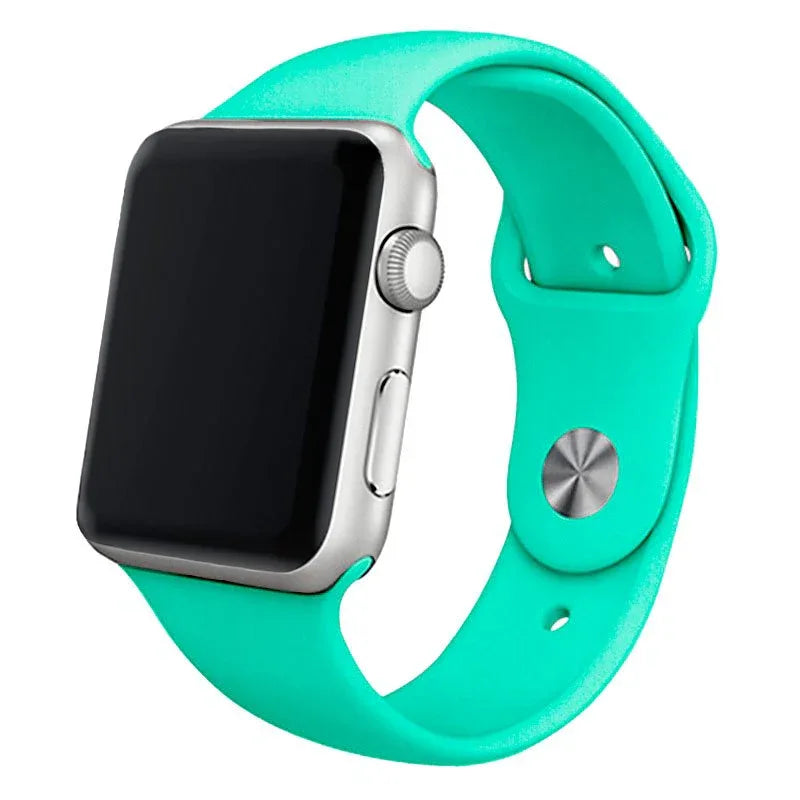 Correa COOL para Apple Watch Series 1 / 2 / 3 / 4 / 5 / 6 / 7 / 8 / 9 / SE (38 / 40 / 41 mm) Goma Mint - PixelPlaza