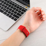 Correa COOL para Apple Watch Series 1 / 2 / 3 / 4 / 5 / 6 / 7 / 8 / 9 / SE (38 / 40 / 41 mm) Goma Rojo - PixelPlaza