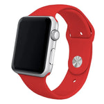 Correa COOL para Apple Watch Series 1 / 2 / 3 / 4 / 5 / 6 / 7 / 8 / 9 / SE (38 / 40 / 41 mm) Goma Rojo - PixelPlaza