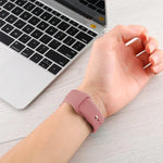 Correa COOL para Apple Watch Series 1 / 2 / 3 / 4 / 5 / 6 / 7 / 8 / 9 / SE (38 / 40 / 41 mm) Goma Rosa - PixelPlaza