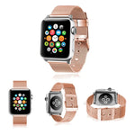 Correa COOL para Apple Watch Series 1 / 2 / 3 / 4 / 5 / 6 / 7 / 8 / 9 / SE (38 / 40 / 41 mm) Metal Rose Gold - PixelPlaza