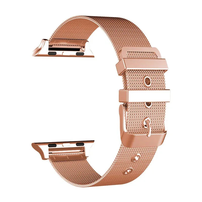 Correa COOL para Apple Watch Series 1 / 2 / 3 / 4 / 5 / 6 / 7 / 8 / 9 / SE (38 / 40 / 41 mm) Metal Rose Gold - PixelPlaza