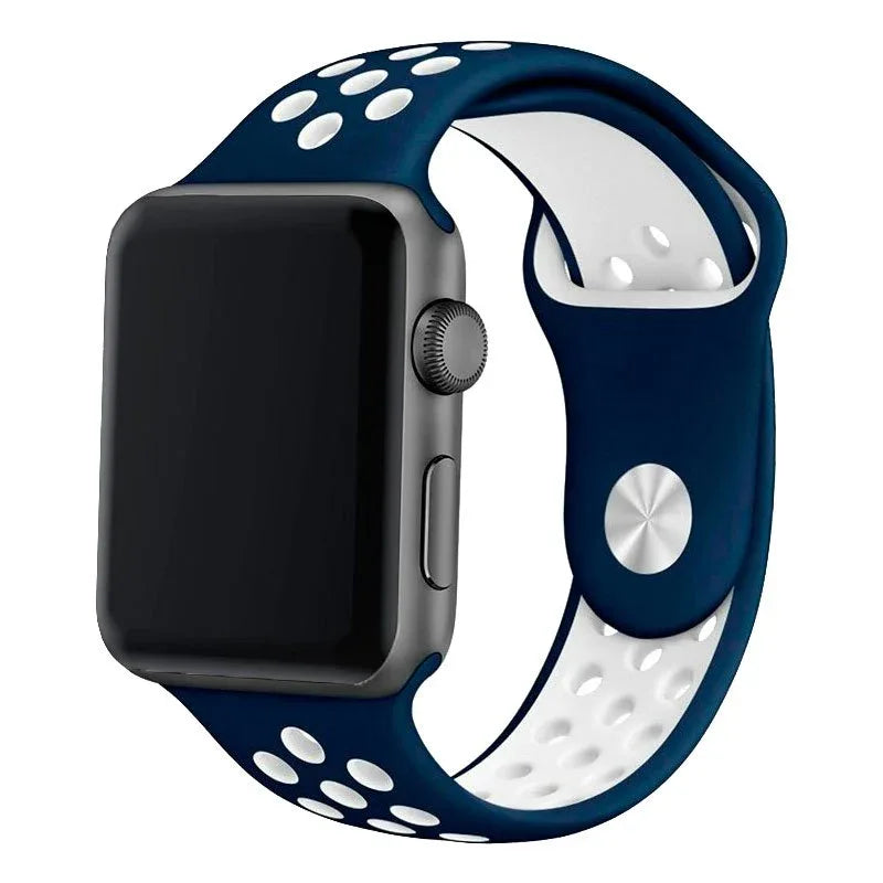 Correa COOL para Apple Watch Series 1 / 2 / 3 / 4 / 5 / 6 / 7 / 8 / 9 / SE (38 / 40 / 41 mm) Sport Azul - PixelPlaza