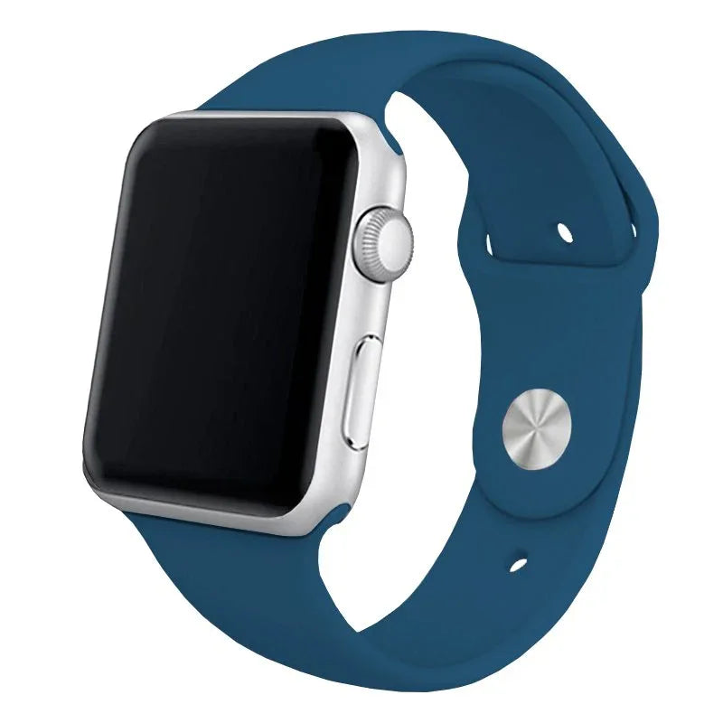 Correa COOL para Apple Watch Series 1 / 2 / 3 / 4 / 5 / 6 / 7 / 8 / 9 / SE (42 / 44 / 45 mm) Goma Azul - PixelPlaza