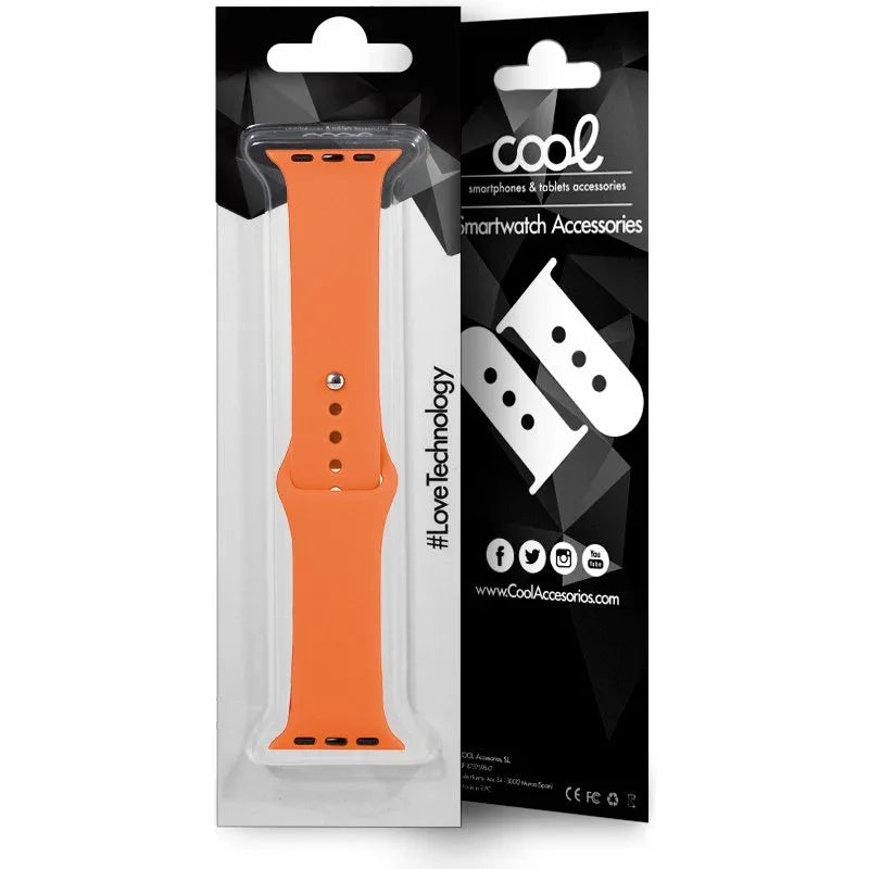Correa COOL para Apple Watch Series 1 / 2 / 3 / 4 / 5 / 6 / 7 / 8 / 9 / SE (42 / 44 / 45 mm) Goma Coral - PixelPlaza