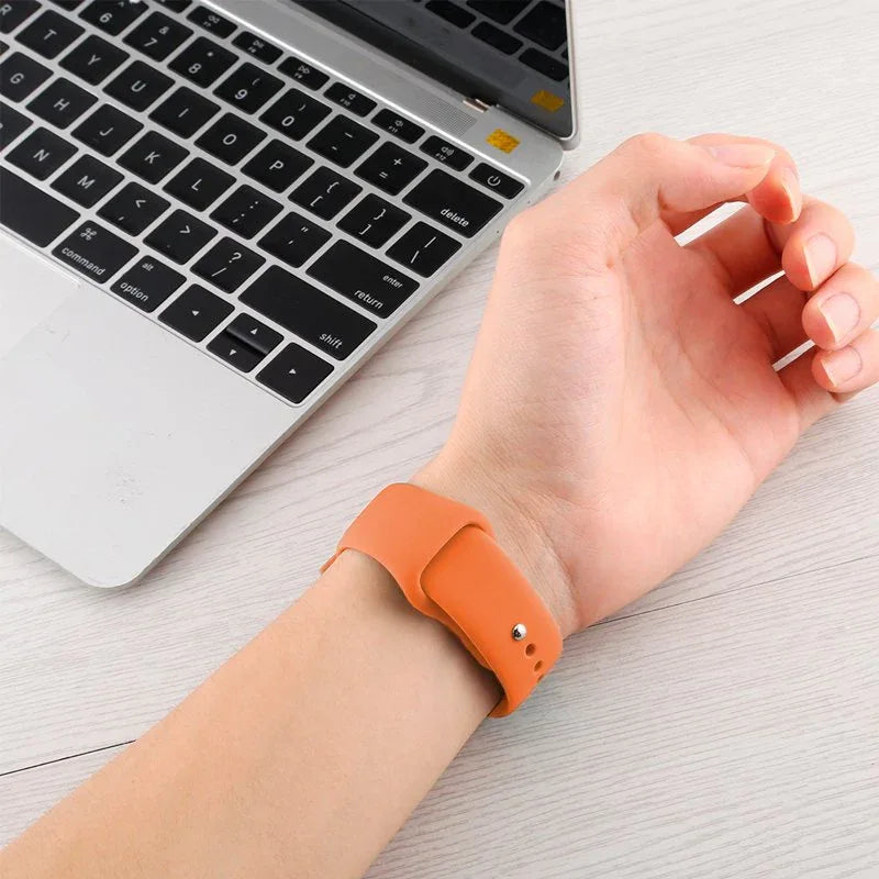 Correa COOL para Apple Watch Series 1 / 2 / 3 / 4 / 5 / 6 / 7 / 8 / 9 / SE (42 / 44 / 45 mm) Goma Coral - PixelPlaza