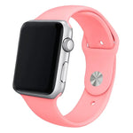 Correa COOL para Apple Watch Series 1 / 2 / 3 / 4 / 5 / 6 / 7 / 8 / 9 / SE (42 / 44 / 45 mm) Goma Rosa - PixelPlaza