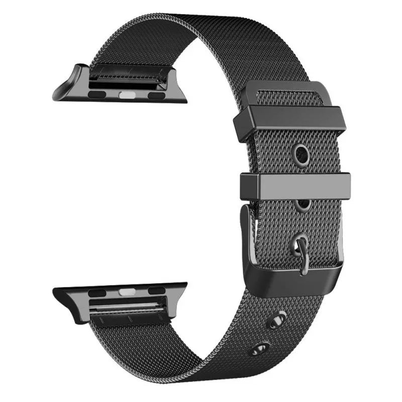 Correa COOL para Apple Watch Series 1 / 2 / 3 / 4 / 5 / 6 / 7 / 8 / 9 / SE (42 / 44 / 45 mm) Metal Negro - PixelPlaza