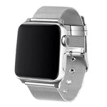 Correa COOL para Apple Watch Series 1 / 2 / 3 / 4 / 5 / 6 / 7 / 8 / 9 / SE (42 / 44 / 45 mm) Metal Plata - PixelPlaza