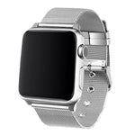 Correa COOL para Apple Watch Series 1 / 2 / 3 / 4 / 5 / 6 / 7 / 8 / 9 / SE (42 / 44 / 45 mm) Metal Plata - PixelPlaza