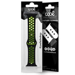 Correa COOL para Apple Watch Series 1 / 2 / 3 / 4 / 5 / 6 / 7 / 8 / 9 / SE (42 / 44 / 45 mm) Sport Negro - PixelPlaza