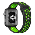 Correa COOL para Apple Watch Series 1 / 2 / 3 / 4 / 5 / 6 / 7 / 8 / 9 / SE (42 / 44 / 45 mm) Sport Negro - PixelPlaza