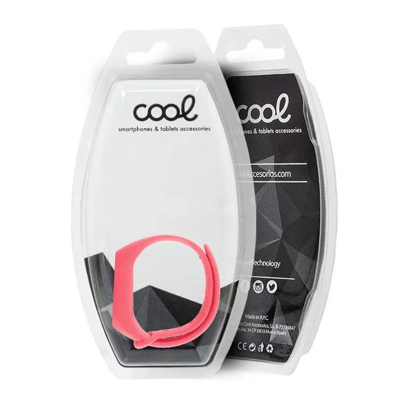 Correa COOL para Xiaomi Mi Band 5 / 6 / 7 / Amazfit Band 5 Liso Rosa - PixelPlaza