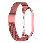 Correa COOL para Xiaomi Mi Band 5 / 6 / 7 / Amazfit Band 5 Metal Rosa - PixelPlaza