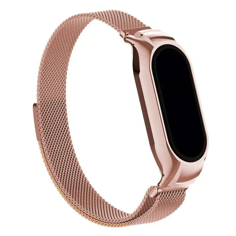 Correa COOL para Xiaomi Mi Band 5 / 6 / 7 / Amazfit Band 5 Metal Rose Gold - PixelPlaza